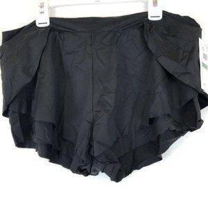 Becca Womens Layered Cover Shorts Black Size Large